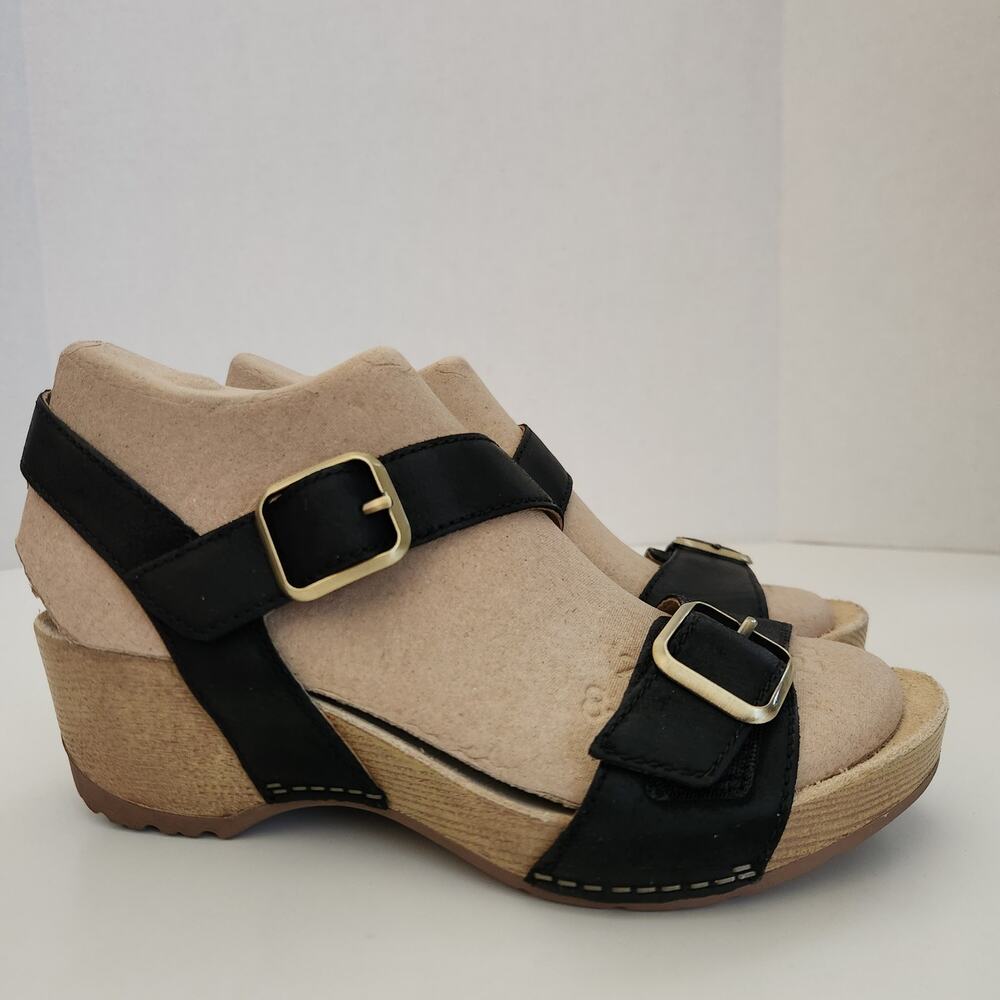 Dansko Trinity Wedge Sandal for Women  Black 7.5-8 M US - Picture 2 of 9